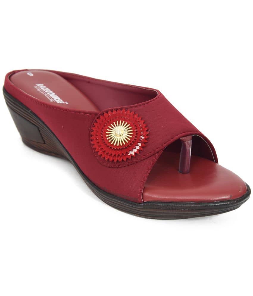 Racecourse - Maroon Women's Slip On Heels - Heels | Buy online on ZillyBuy