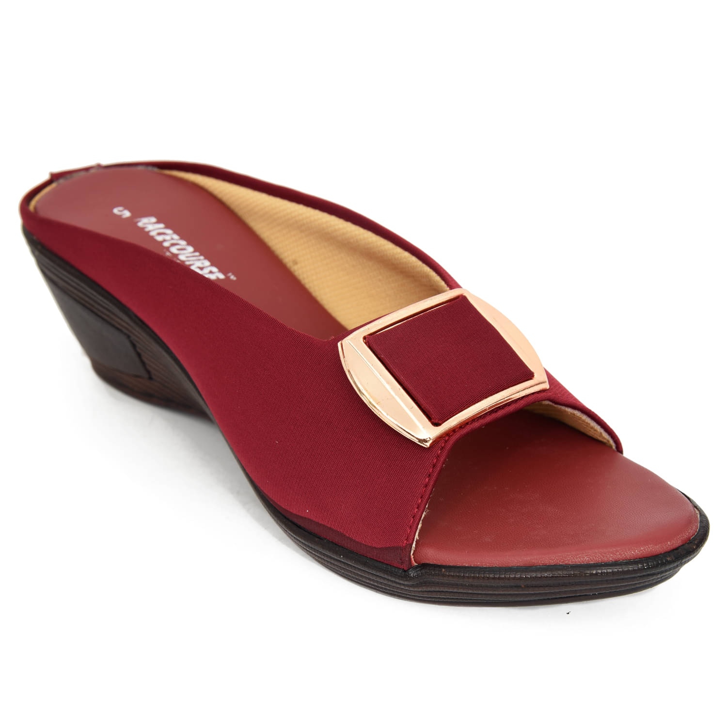 Racecourse - Maroon Women's Slip On Heels Racecourse - Maroon Women's Slip On Heels