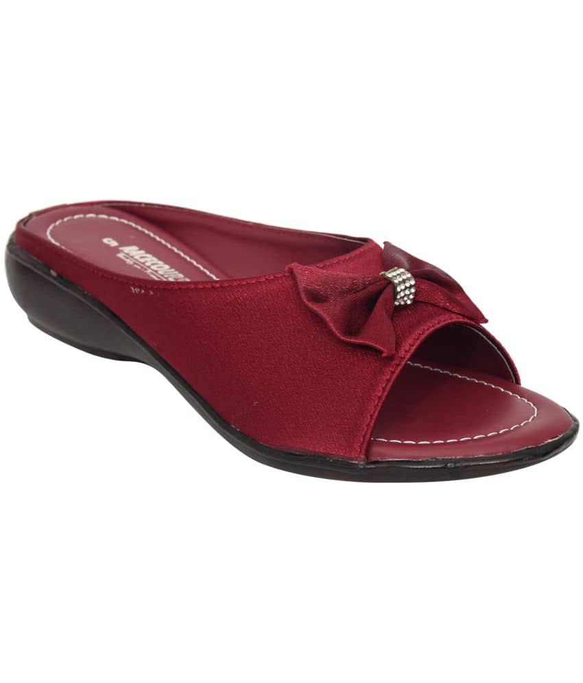 Racecourse - Maroon Women's Slip On Heels - Heels | Buy online on ZillyBuy