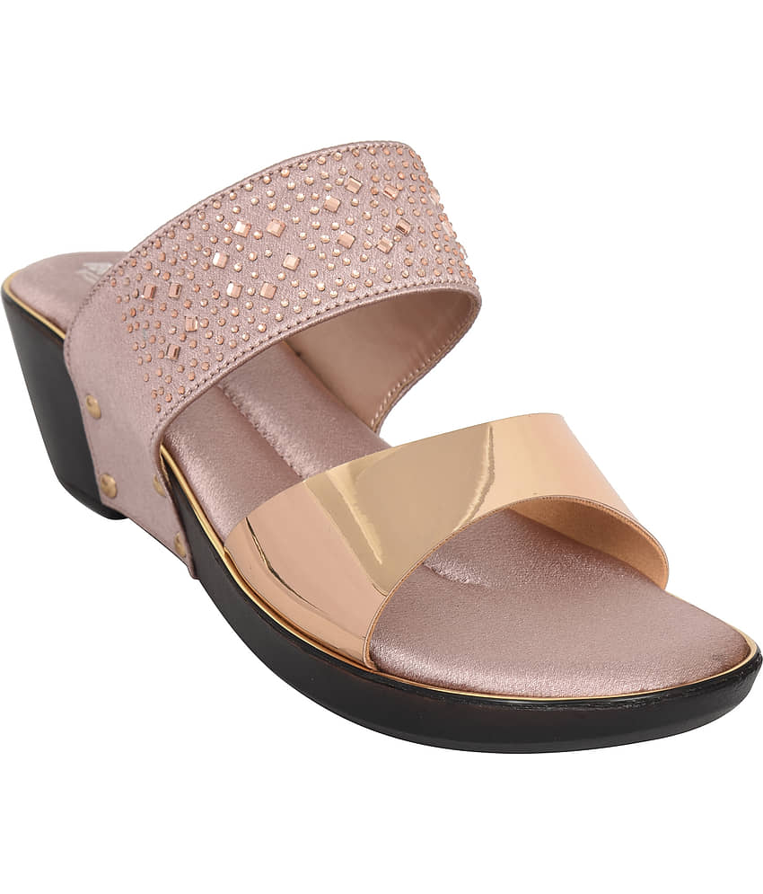 Racecourse - Peach Women's Slip On Heels - Heels | Buy online on ZillyBuy