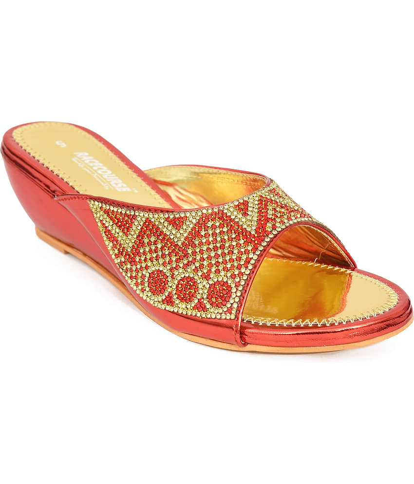 Racecourse - Red Women's Slip On Heels - Heels | Buy online on ZillyBuy