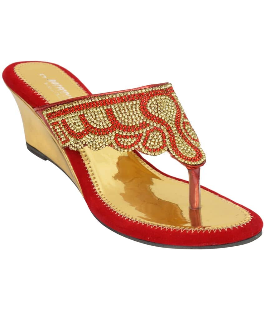 Racecourse - Red Women's Slip On Heels - Heels | Buy online on ZillyBuy