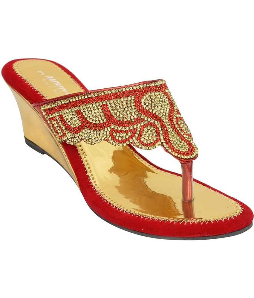 Racecourse - Red Women's Slip On Heels - Heels | Buy online on ZillyBuy