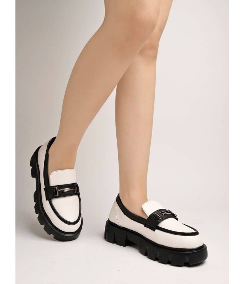 Shoetopia - White Women's Loafers - Casual Shoes | Buy online on ZillyBuy