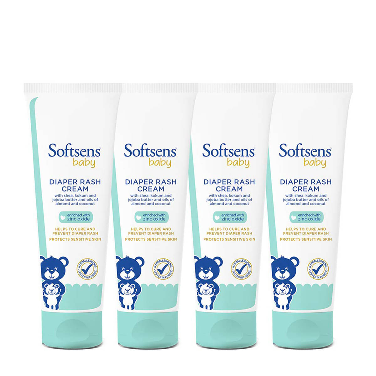 Softsens Baby Natural Diaper Rash Cream Enriched With Aloe Vera Juice and Shea Butter 50g, Pack of 4 Softsens Baby Natural Diaper Rash Cream Enriched With Aloe Vera Juice and Shea Butter 50g, Pack of 4