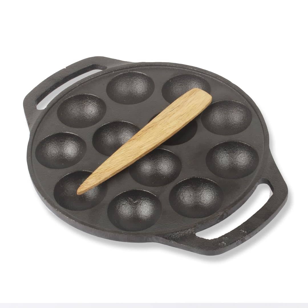 The Indus Valley - Cast Iron No Coating Appam Patra ml ( Pack of 1 ) - Cookware | Buy online on ZillyBuy