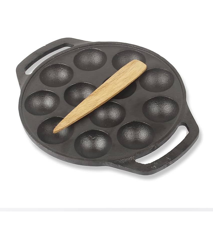 The Indus Valley - Cast Iron No Coating Appam Patra ml ( Pack of 1 ) - Cookware | Buy online on ZillyBuy