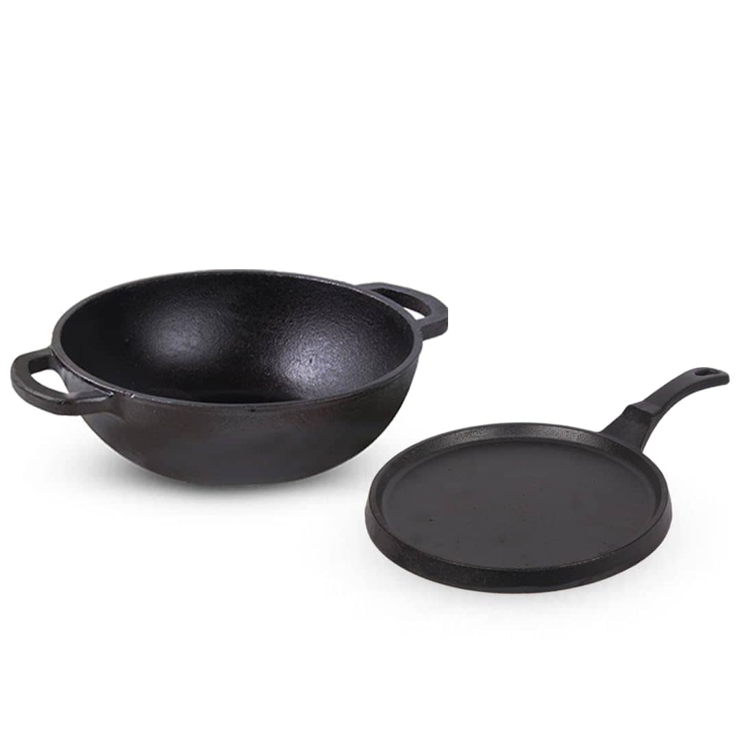 The Indus Valley - Cast Iron No Coating Pot ml ( Pack of 2 ) - Cookware | Buy online on ZillyBuy