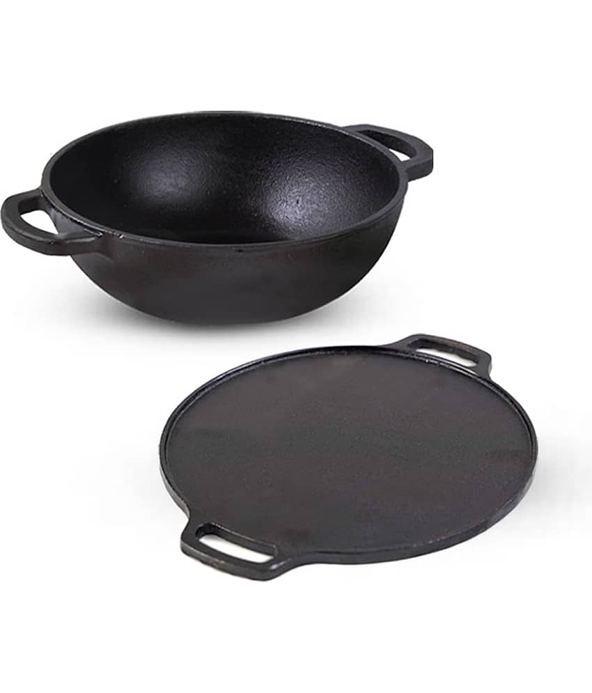 The Indus Valley - Cast Iron No Coating Pot ml ( Pack of 2 ) - Cookware | Buy online on ZillyBuy