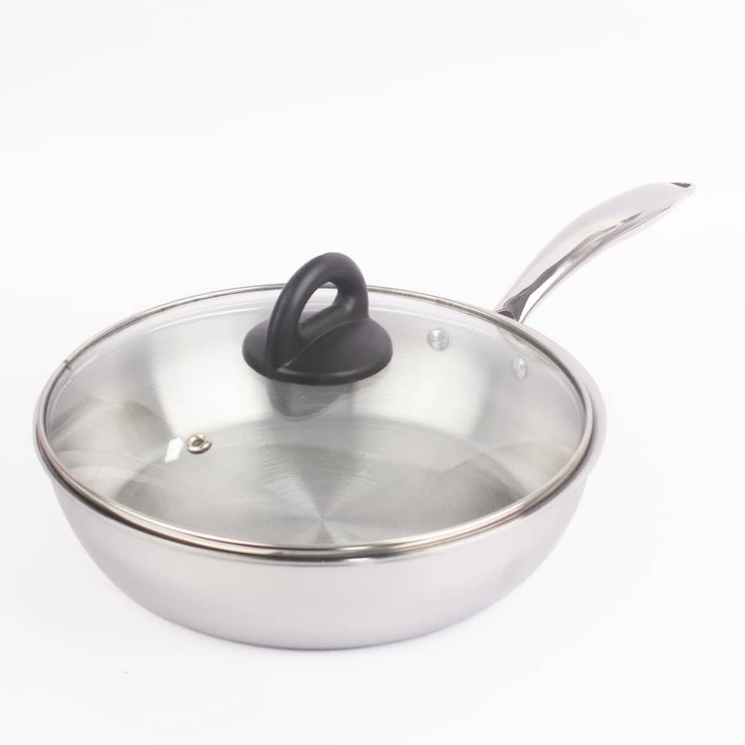 The Indus Valley - Stainless Steel No Coating Pan ml ( Pack of 1 ) - Cookware | Buy online on ZillyBuy