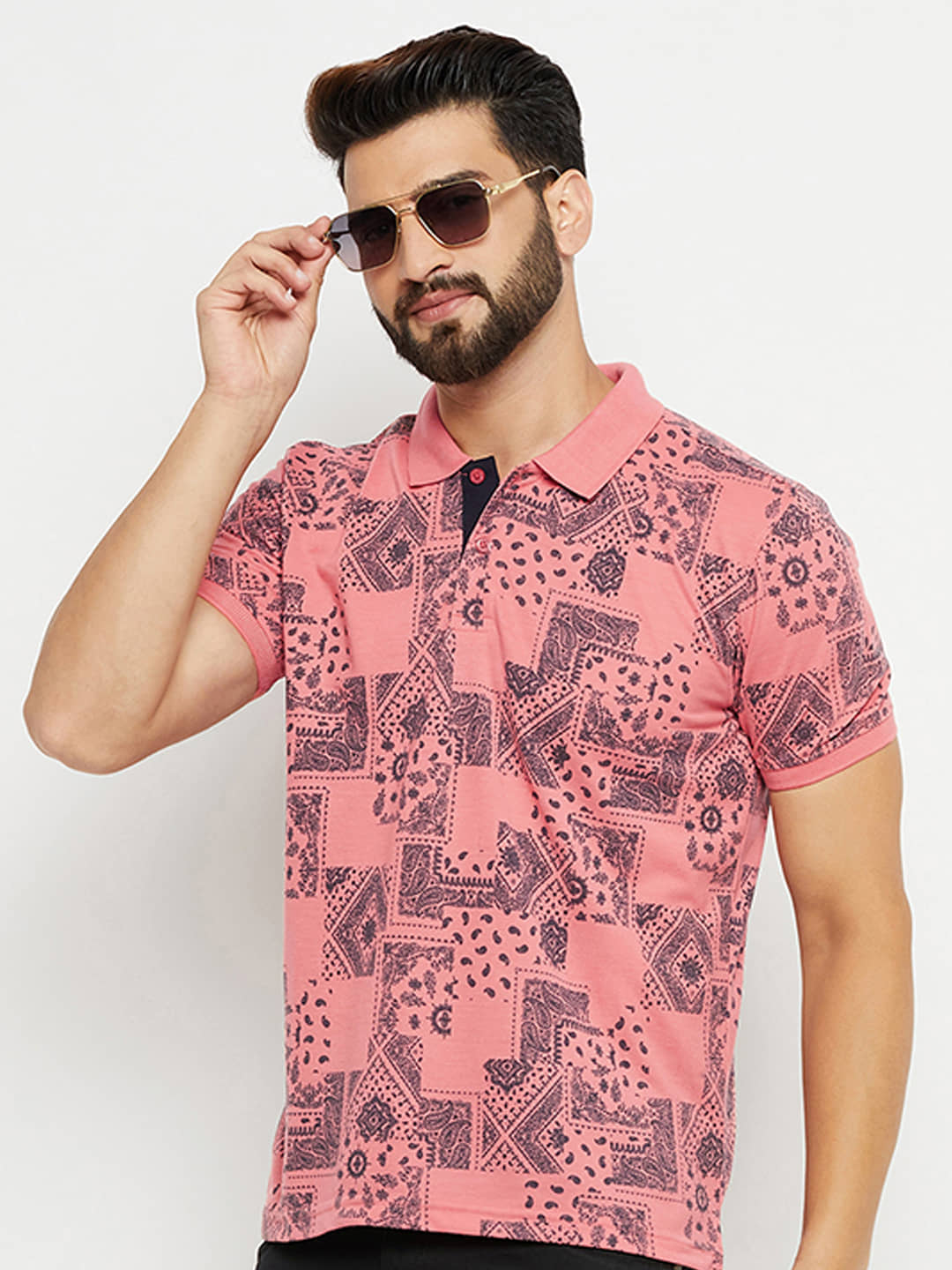 XFOX - Coral Cotton Blend Regular Fit Men's Polo T Shirt ( Pack of 1 )