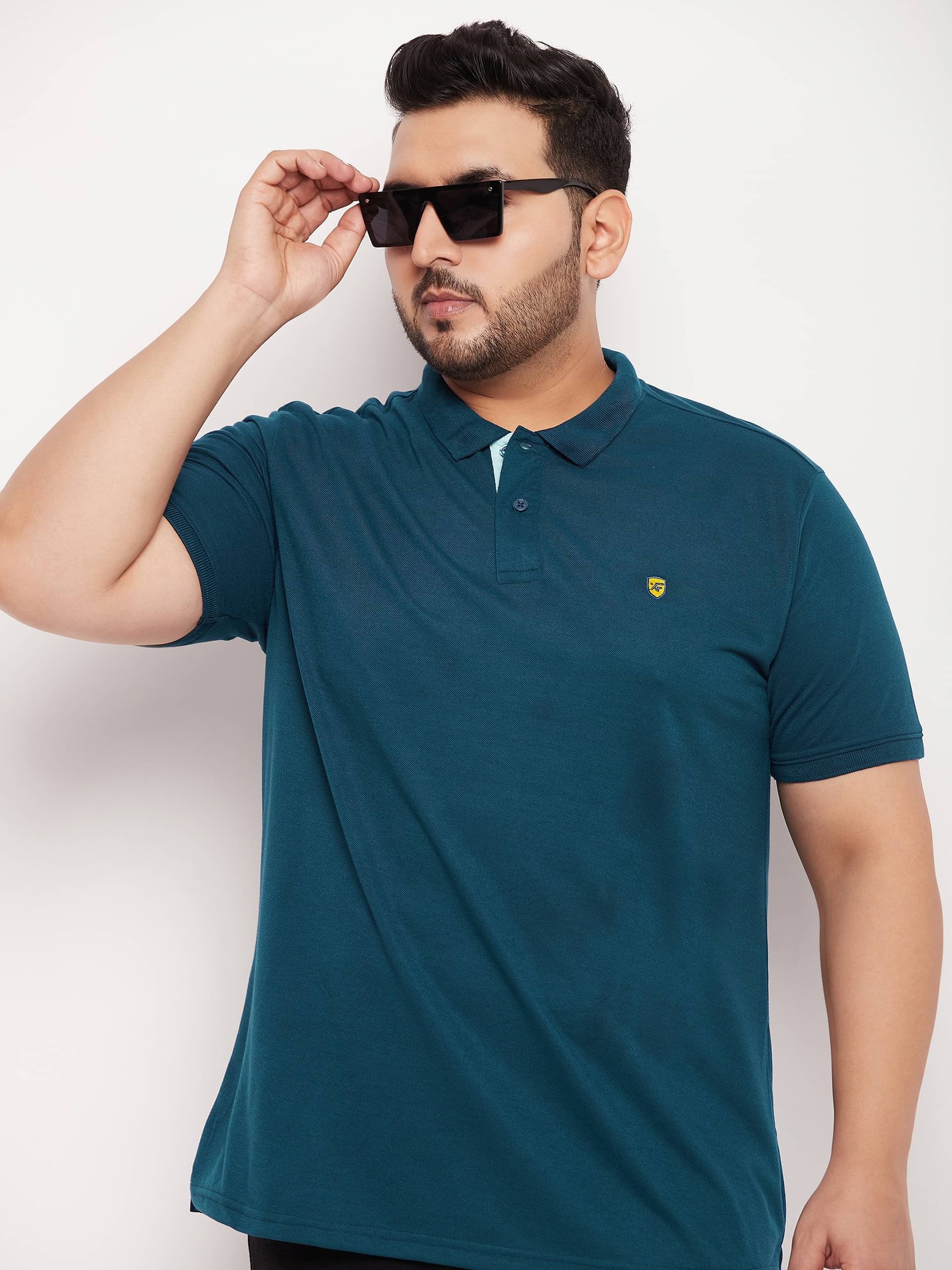 XFOX - Navy Blue Cotton Blend Regular Fit Men's Polo T Shirt ( Pack of 1 ) XFOX - Navy Blue Cotton Blend Regular Fit Men's Polo T Shirt ( Pack of 1 )