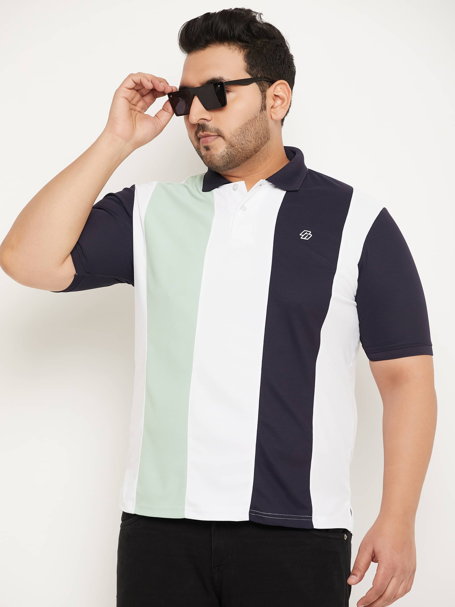 renuovo - Navy Cotton Blend Regular Fit Men's Polo T Shirt ( Pack of 1 )