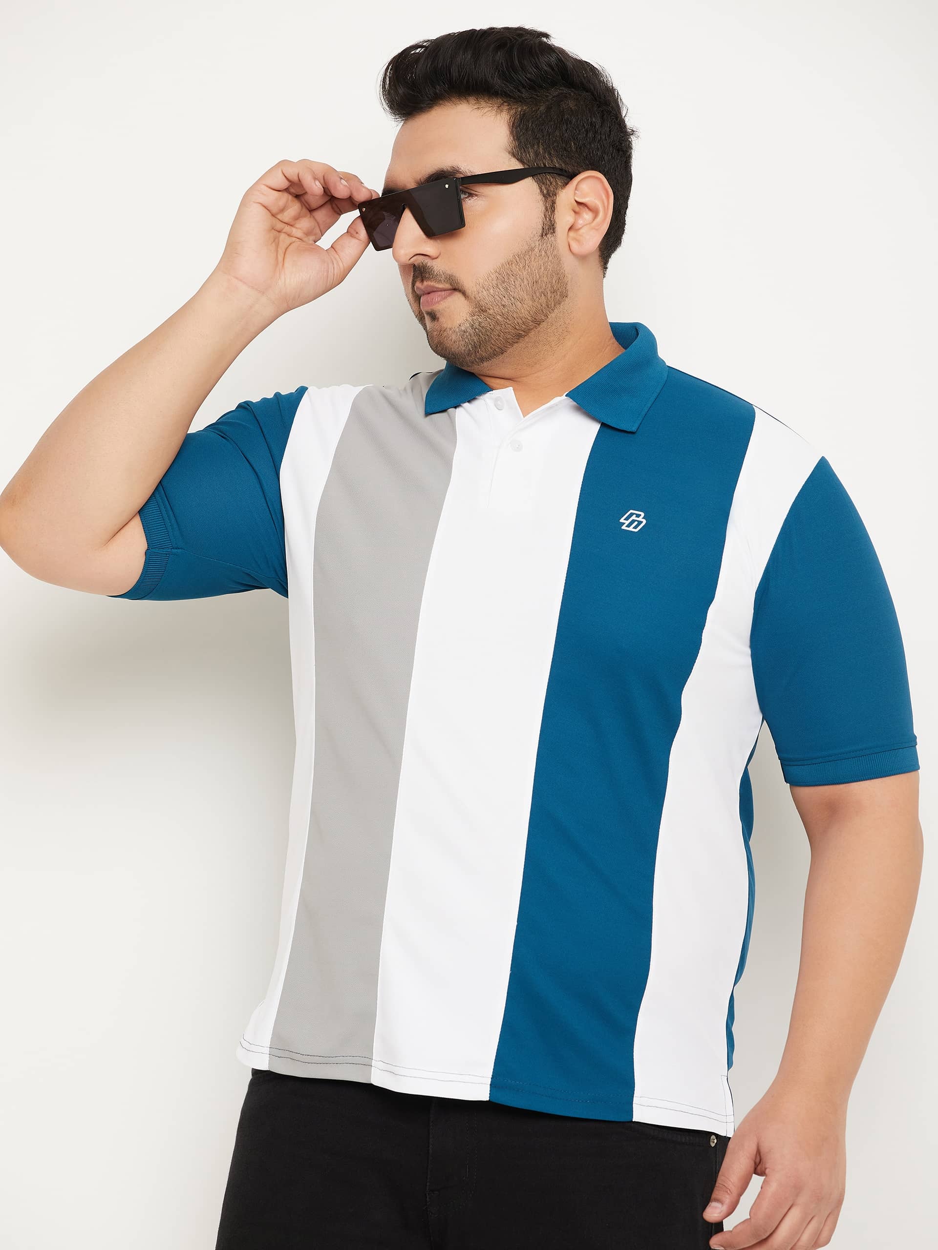 renuovo - Teal Blue Cotton Blend Regular Fit Men's Polo T Shirt ( Pack of 1 )