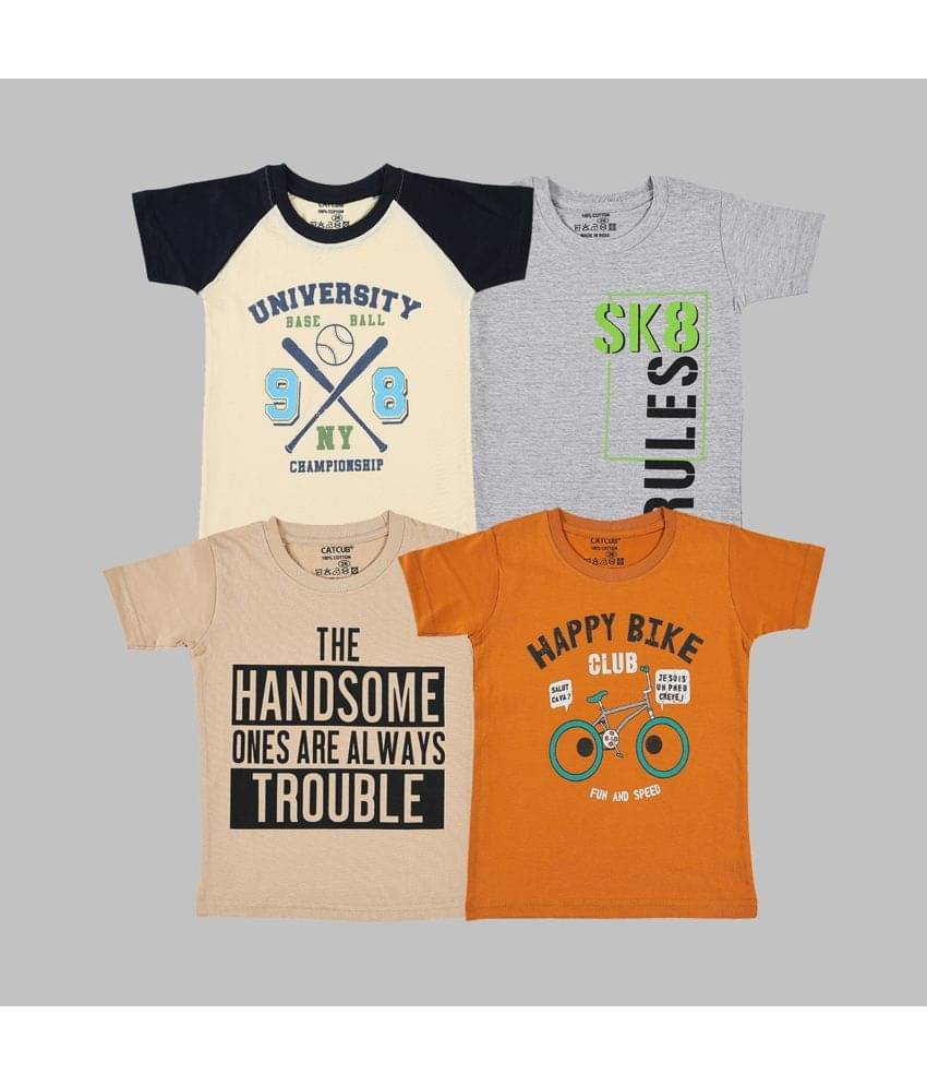    			CATCUB Pack of 1 Boys Cotton Blend T-Shirt ( Multicolor )