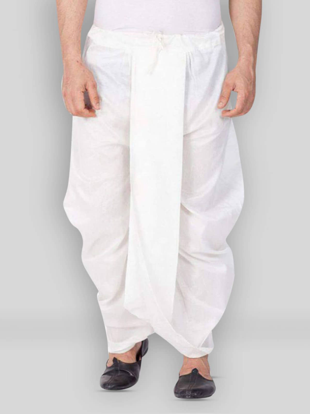 GN hub - Off White Cotton Blend Men's Dhoti ( Pack of 1 )