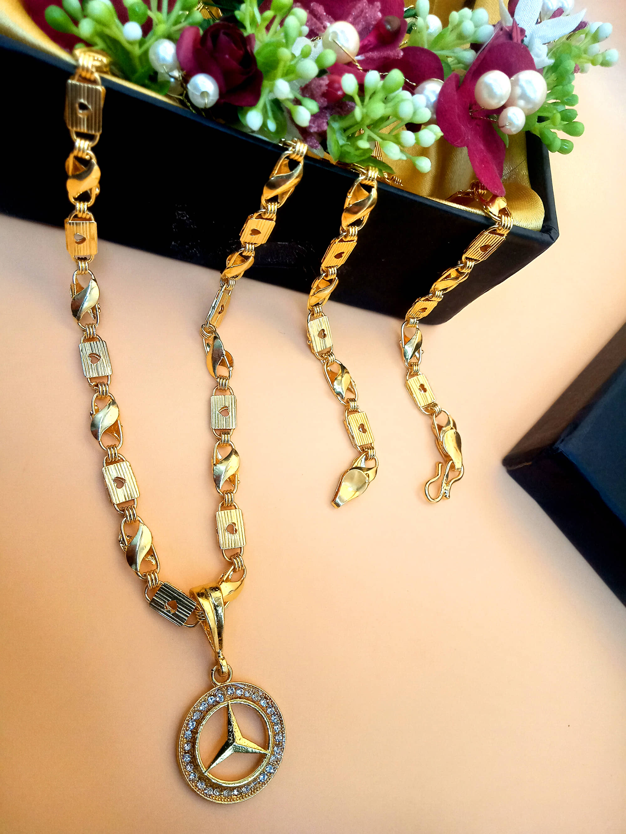 JIPPA Gold Pendant set ( Pack of 1 )