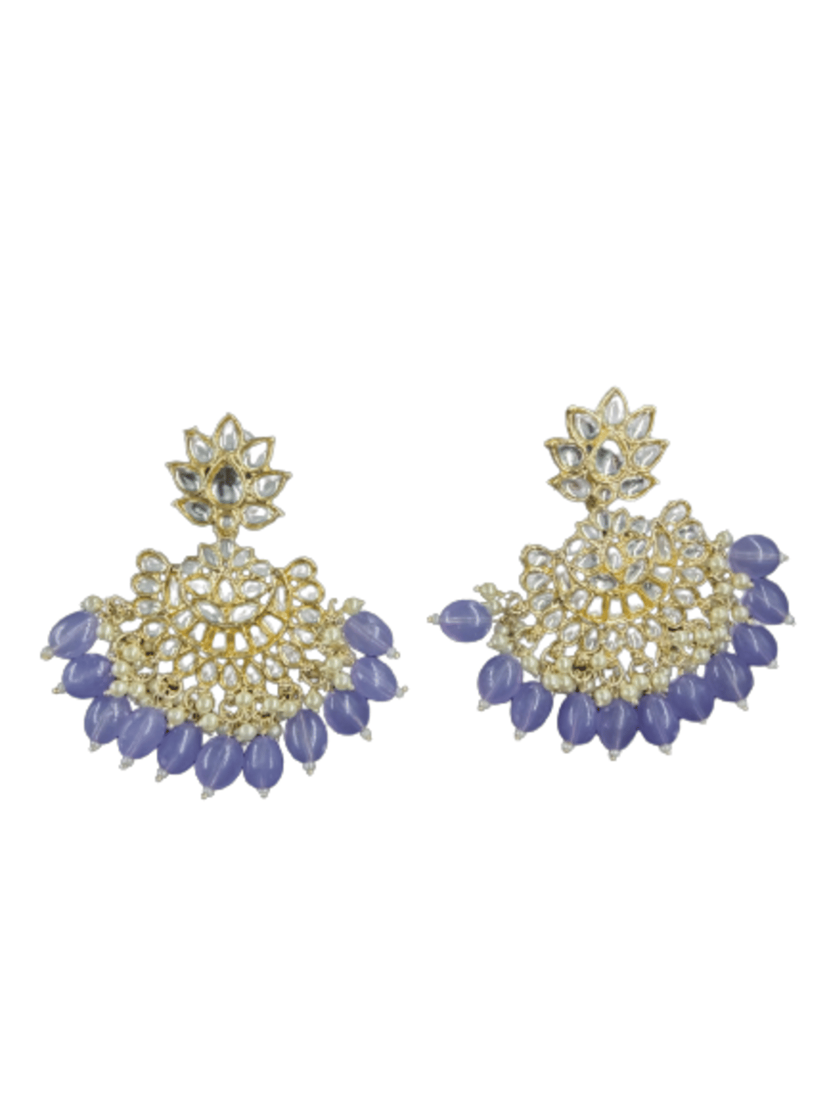     			Jiyanshi fashion - Light Purple Danglers Earrings ( Pack of 1 )