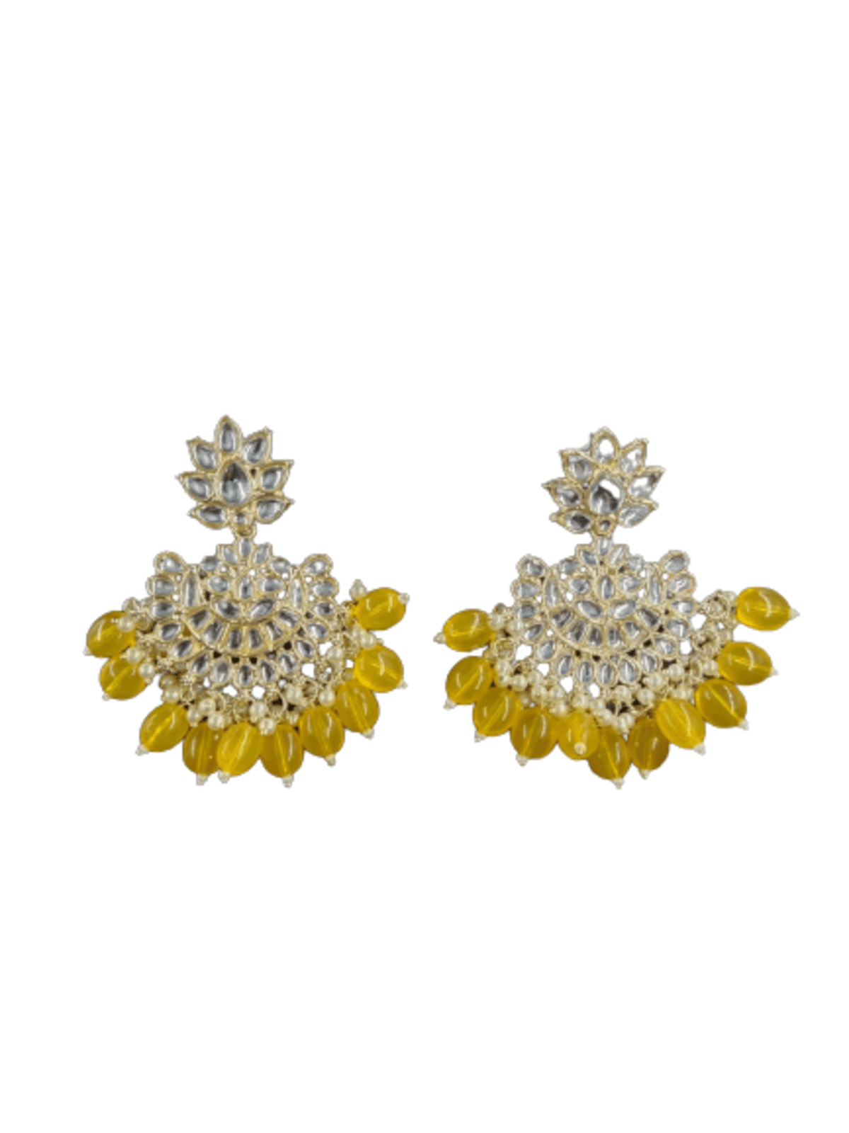 Jiyanshi fashion Yellow Danglers Earrings ( Pack of 1 ) - Earrings | Buy online on ZillyBuy