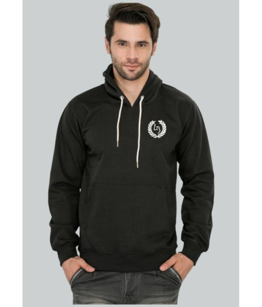 LEEBONEE - Black Fleece Regular Fit Men's Sweatshirt ( Pack of 1 ) LEEBONEE - Black Fleece Regular Fit Men's Sweatshirt ( Pack of 1 )