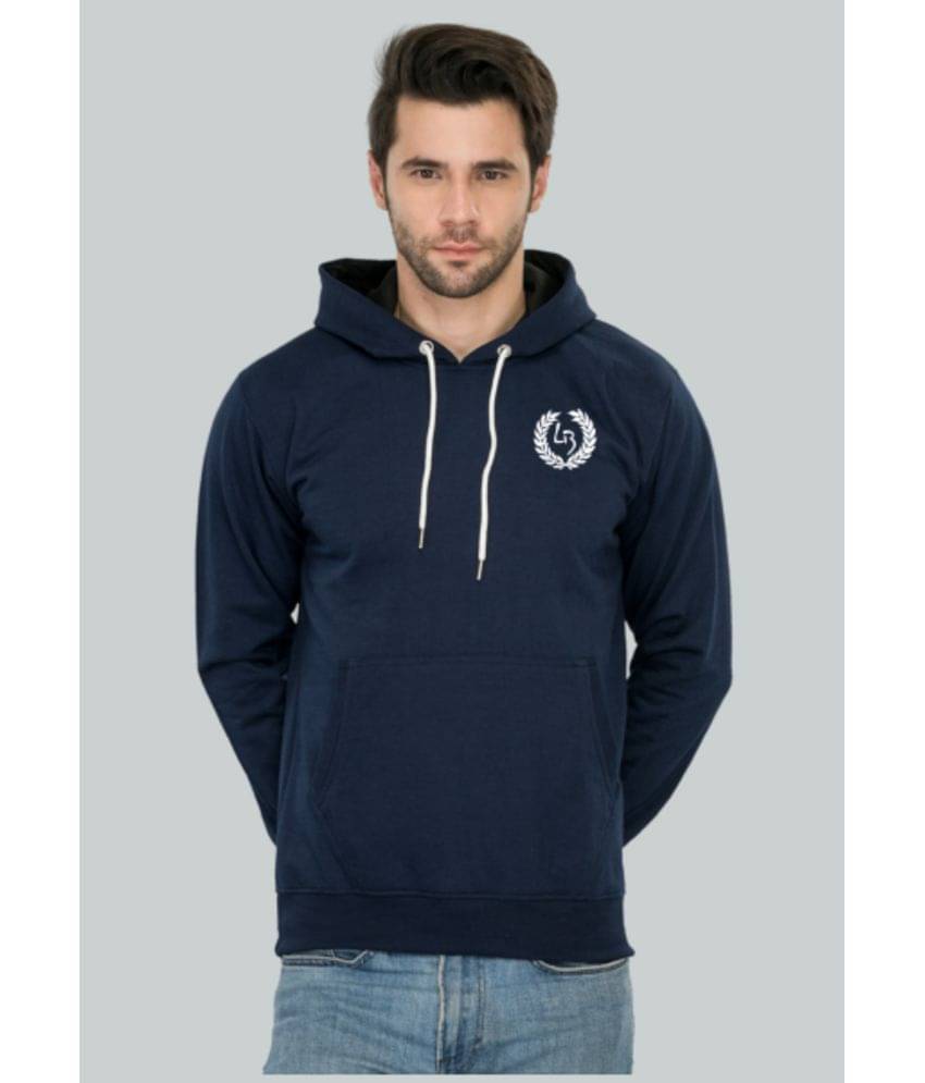     			LEEBONEE - Navy Blue Fleece Regular Fit Men's Sweatshirt ( Pack of 1 )
