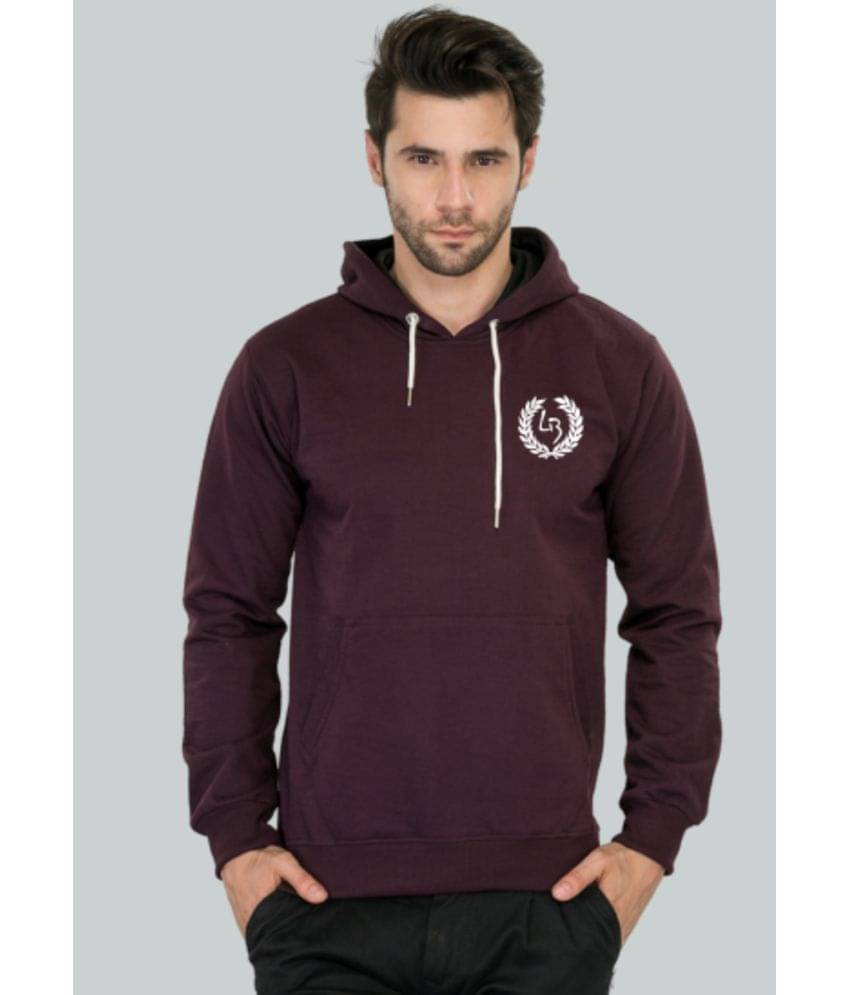     			LEEBONEE - Wine Fleece Regular Fit Men's Sweatshirt ( Pack of 1 )