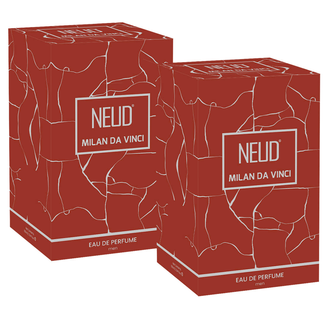 NEUD Milan Da Vinci Luxury Perfume for Cosmopolitan Men Long Lasting EDP, 100 ml Each (Pack of 2)
