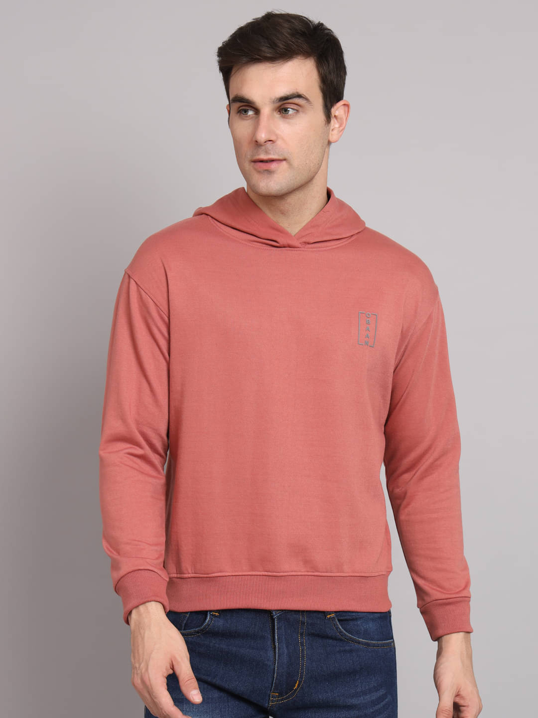 OBAAN - Peach Cotton Blend Regular Fit Men's Sweatshirt ( Pack of 1 ) OBAAN - Peach Cotton Blend Regular Fit Men's Sweatshirt ( Pack of 1 )