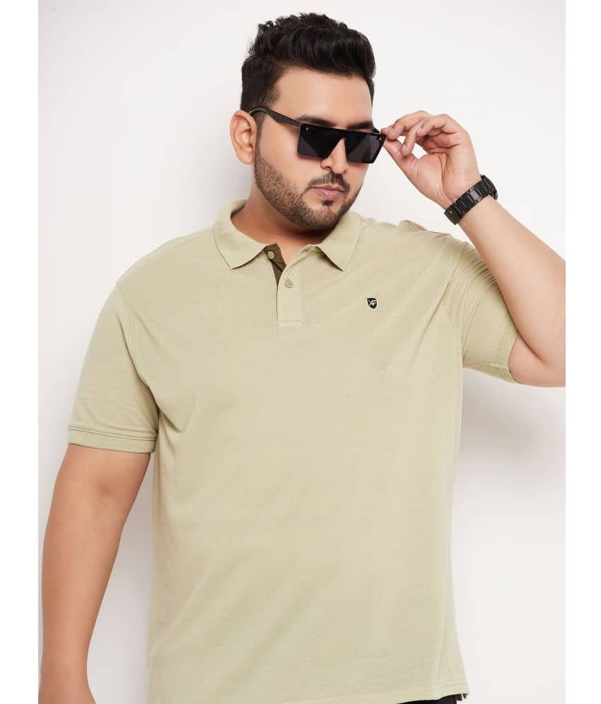 XFOX - Beige Cotton Blend Regular Fit Men's Polo T Shirt ( Pack of 1 )