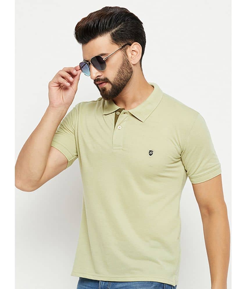 XFOX - Mint Green Cotton Blend Regular Fit Men's Polo T Shirt ( Pack of 1 )