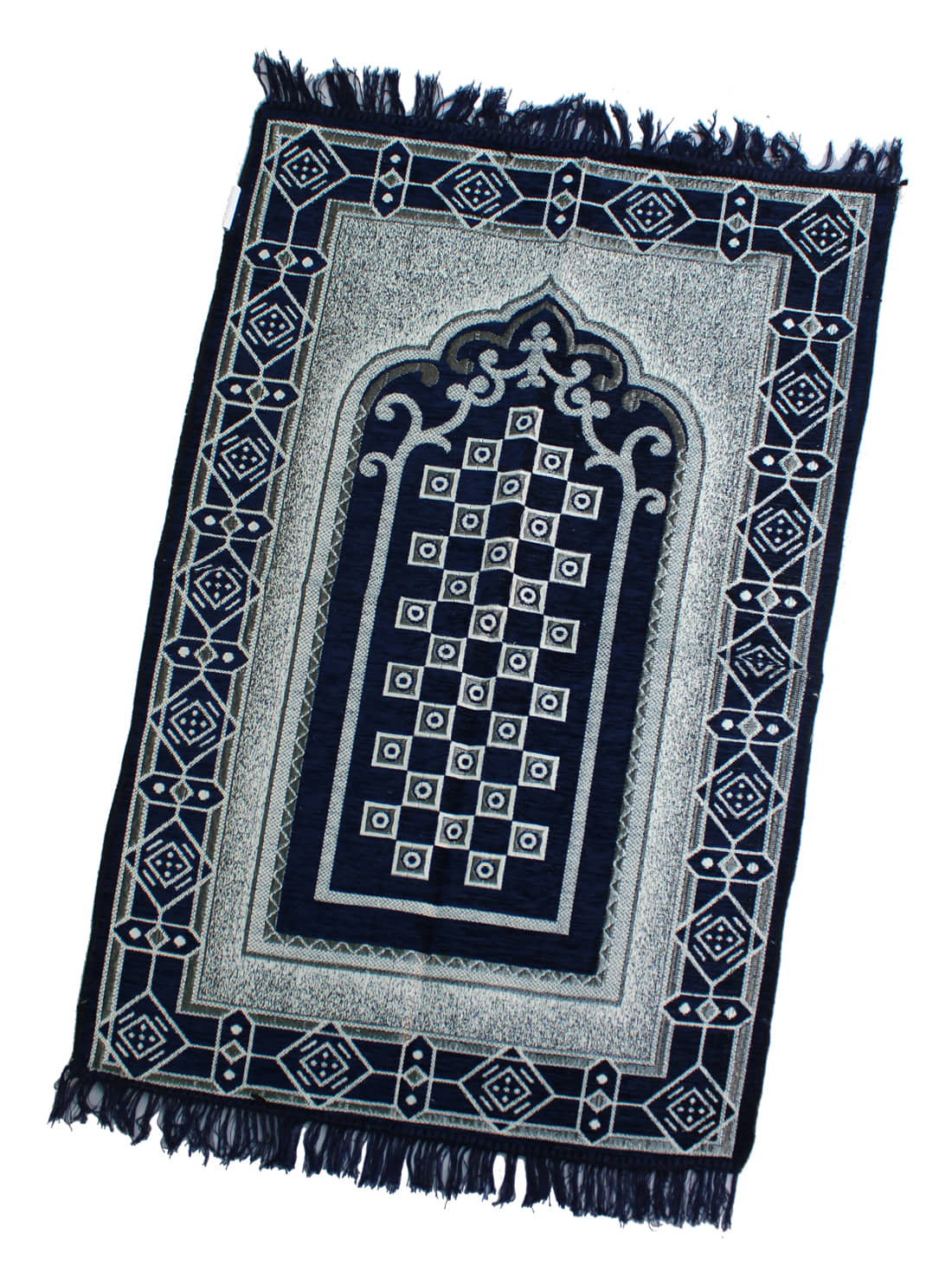 ADIRNY Blue Single Cotton Prayer Mat ( 110 X 70 cm )