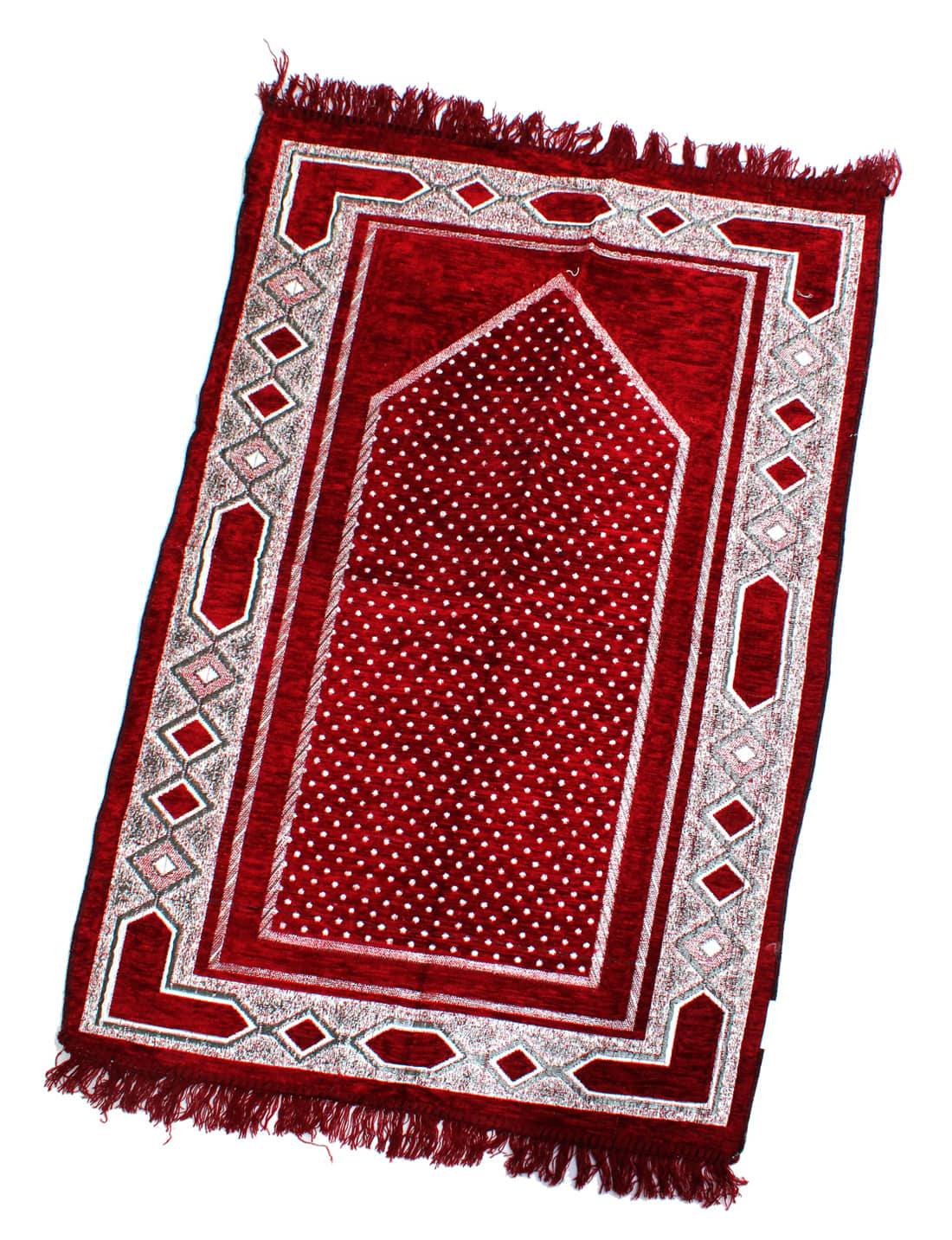ADIRNY Maroon Single Cotton Prayer Mat ( 110 X 70 cm )