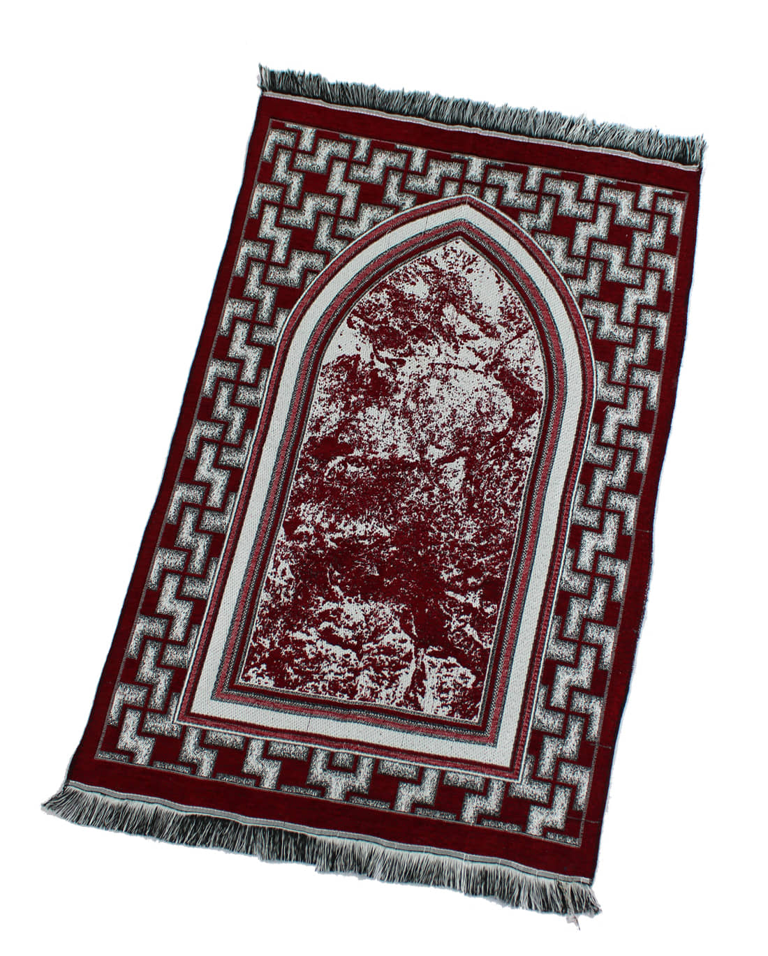 ADIRNY Maroon Single Cotton Prayer Mat ( 110 X 70 cm )