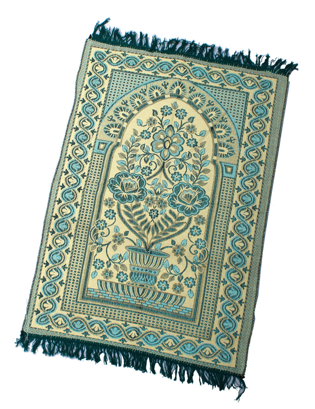 ADIRNY Yellow Single Cotton Prayer Mat ( 110 X 70 cm )