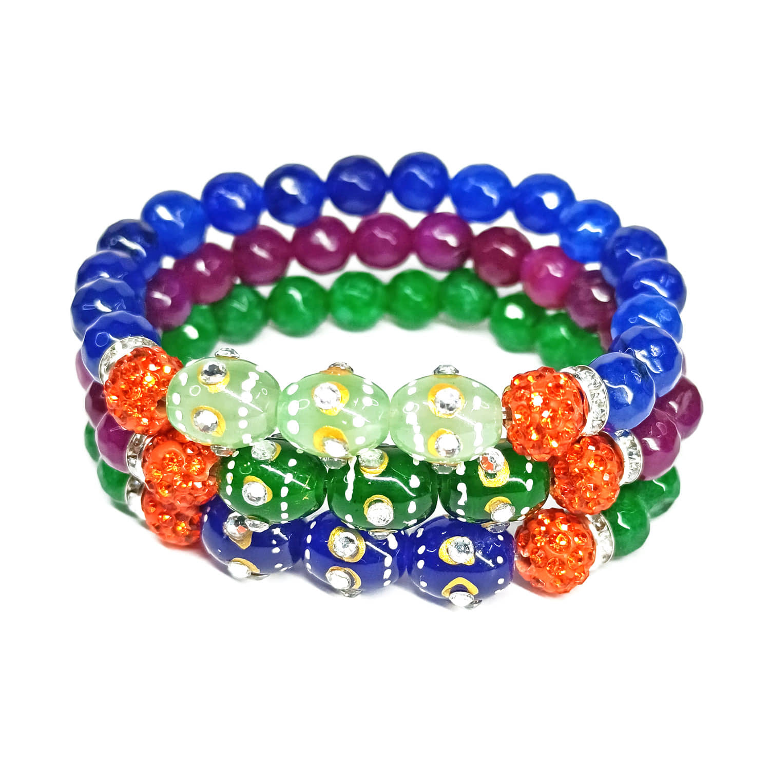 DAIVYA WELLNESS - Multicolor Bracelet ( Pack of 3 ) - Bangles & Bracelets | Buy online on ZillyBuy