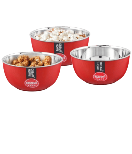 Dream Home - Stainless steel bowl Stainless Steel Serving Bowl 500 mL ( Set of 3 )