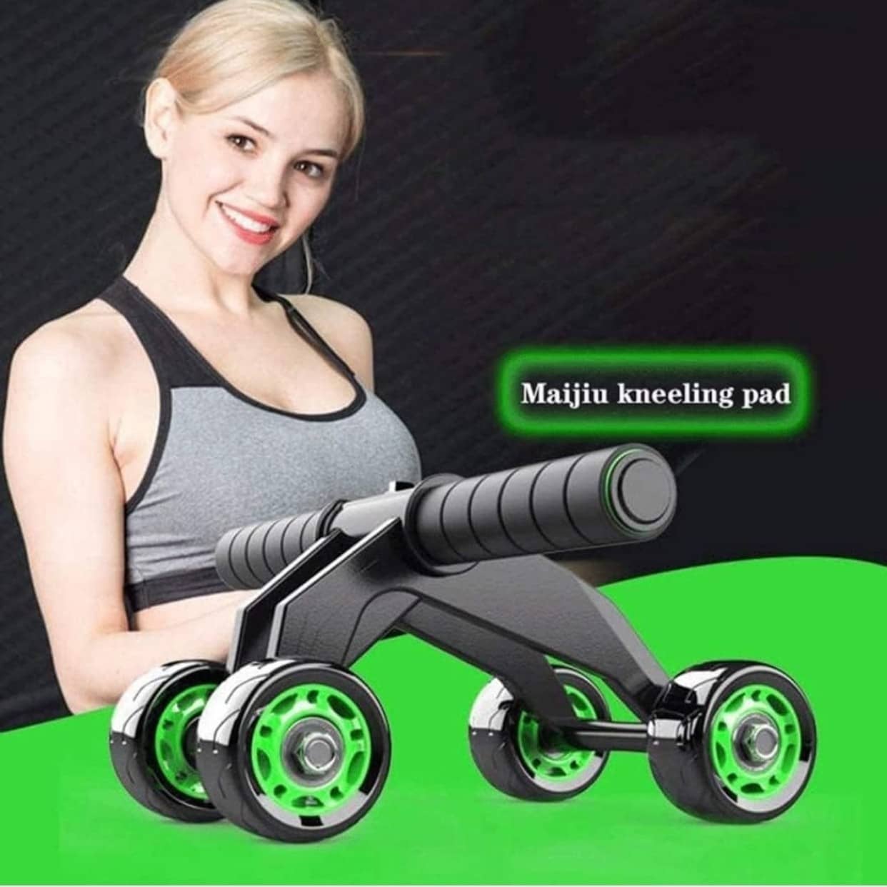 HSP ENTERPRISES 4 Wheel AB Wheel Roller - Abdominal fitness trainer and Stomach exercise machine with Knee Protection Pad - Home - Sports and Fitness Equipment | Buy online on ZillyBuy