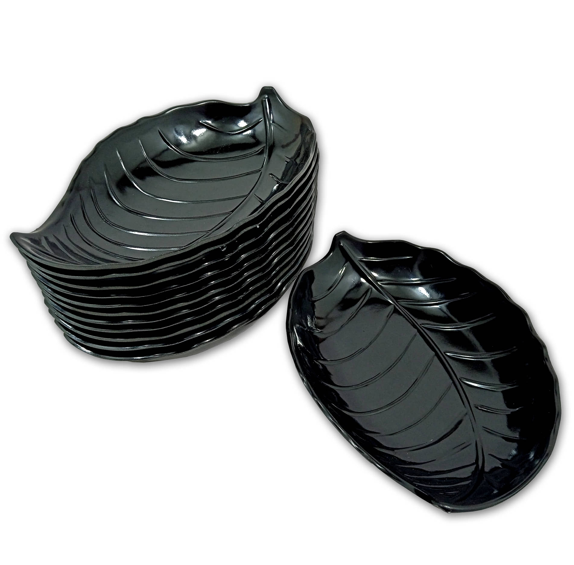 Inpro 12 Pcs Melamine Black Platter