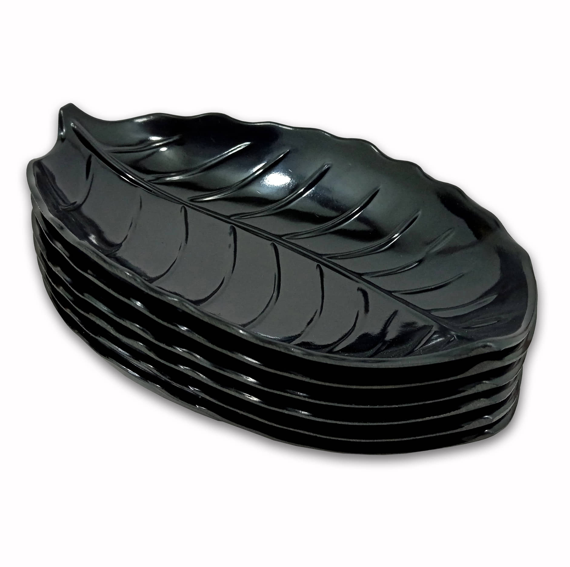Inpro 6 Pcs Melamine Black Platter