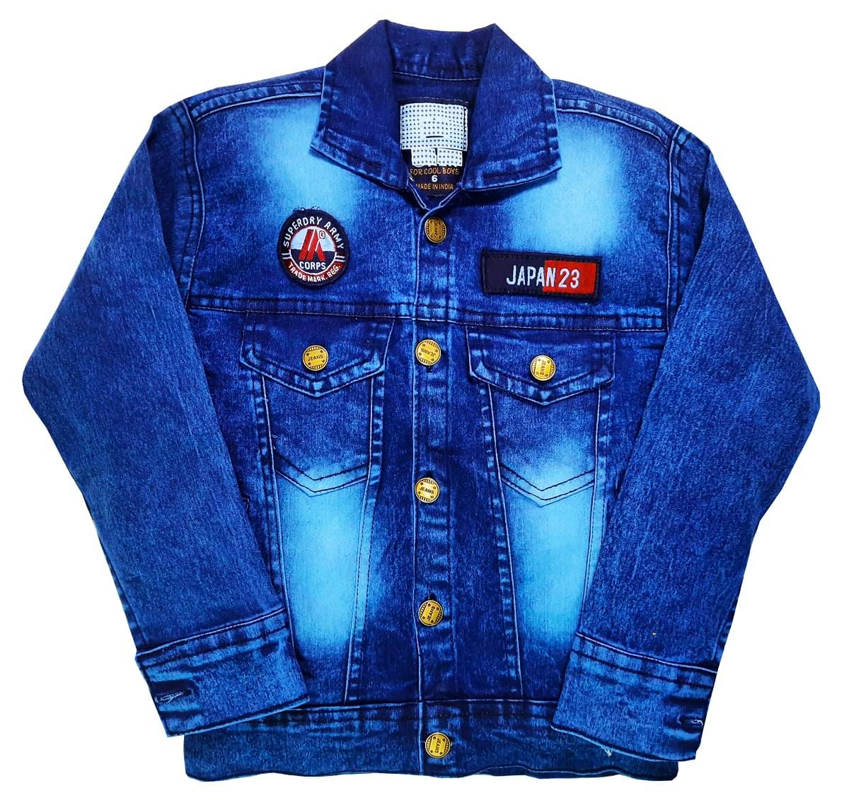    			LITTLE PANDA Boys Denim Denim Jacket ( Blue , Pack of 1 )
