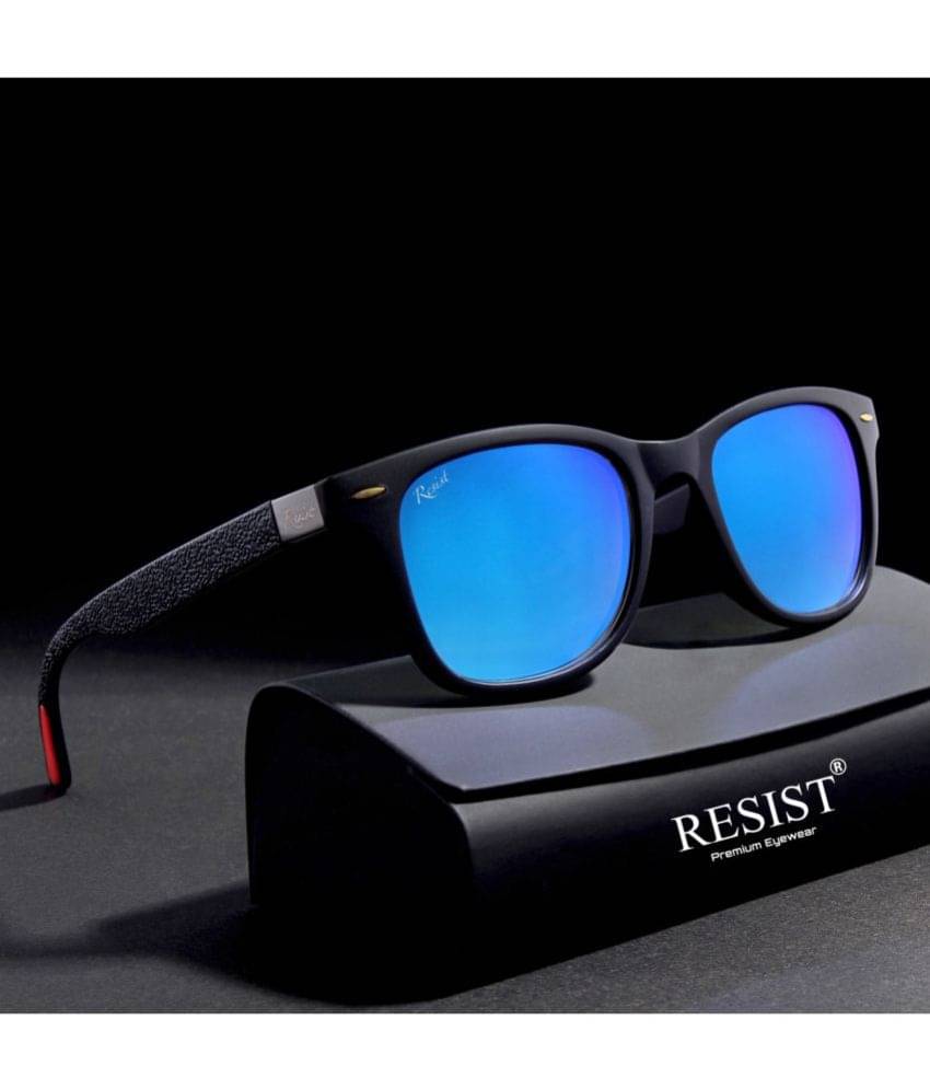     			RESIST EYEWEAR Black Rectangular Sunglasses ( Pack of 1 )