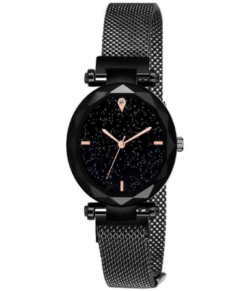 Renaissance Traders - Black Metal Analog Womens Watch