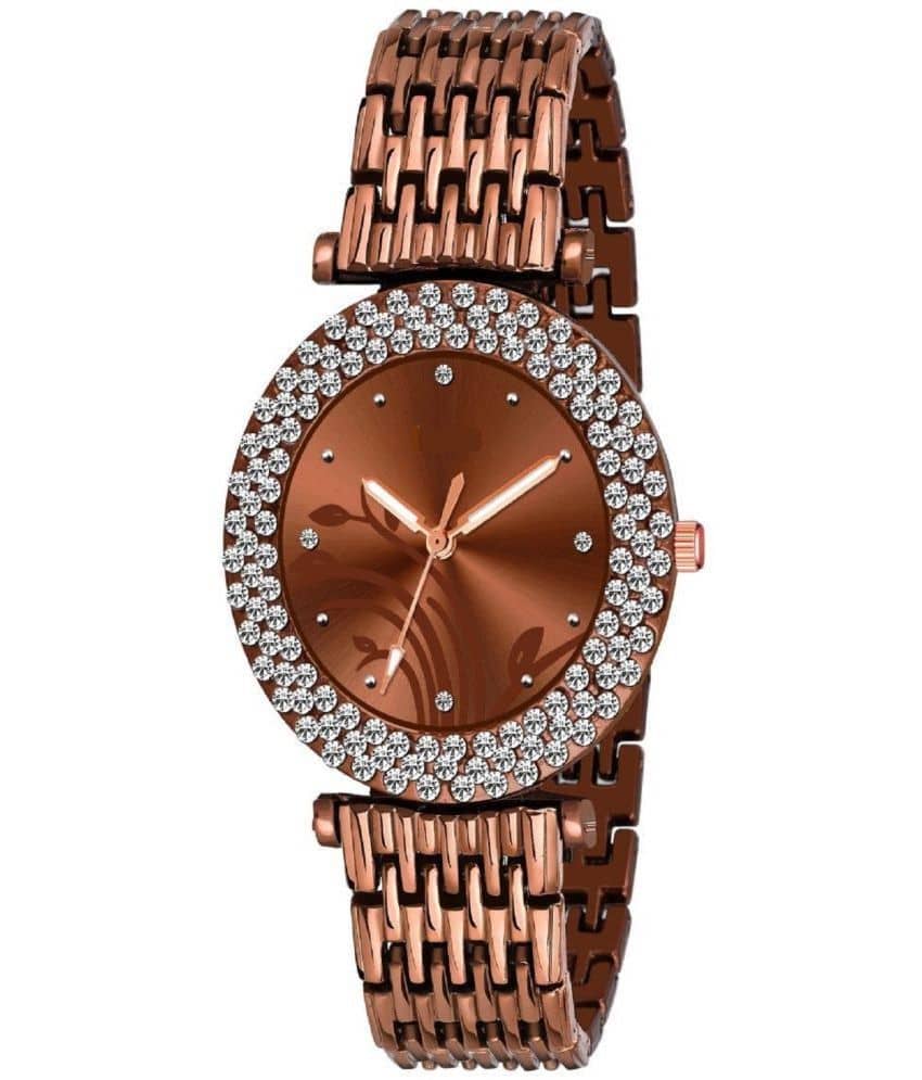Renaissance Traders - Brown Metal Analog Womens Watch