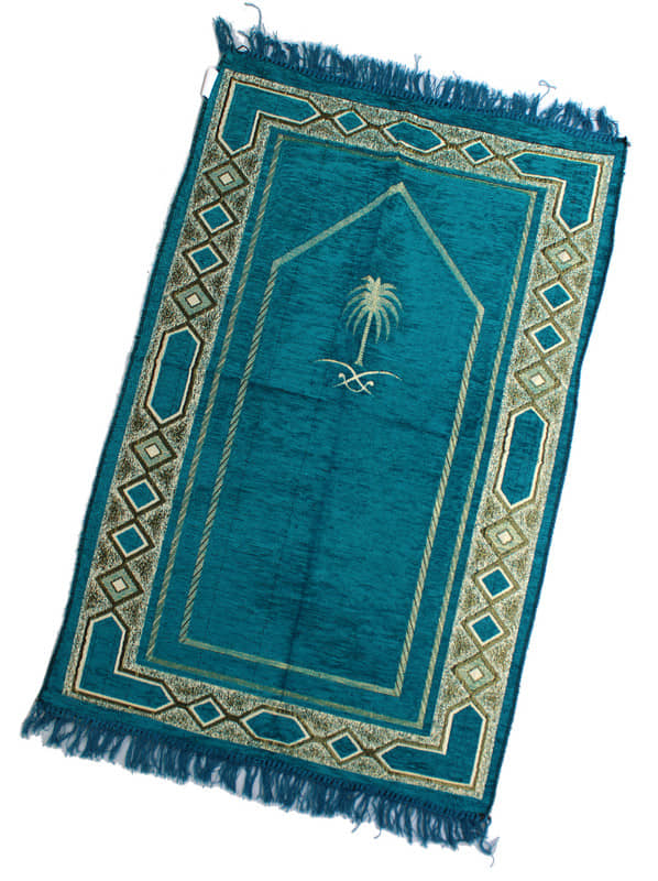 ADIRNY Blue Single Cotton Prayer Mat ( 110 X 70 cm )