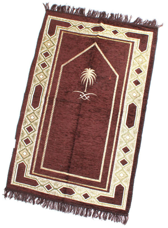 ADIRNY Brown Single Cotton Prayer Mat ( 110 X 70 cm ) ADIRNY Brown Single Cotton Prayer Mat ( 110 X 70 cm )