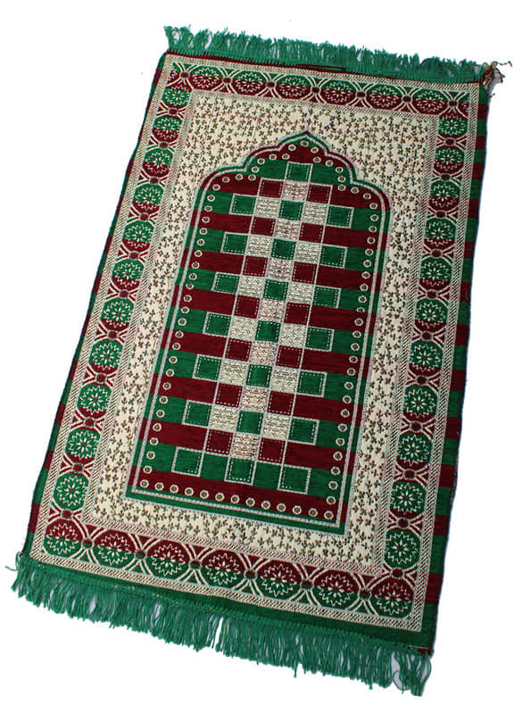 ADIRNY Green Single Cotton Prayer Mat ( 110 X 70 cm )