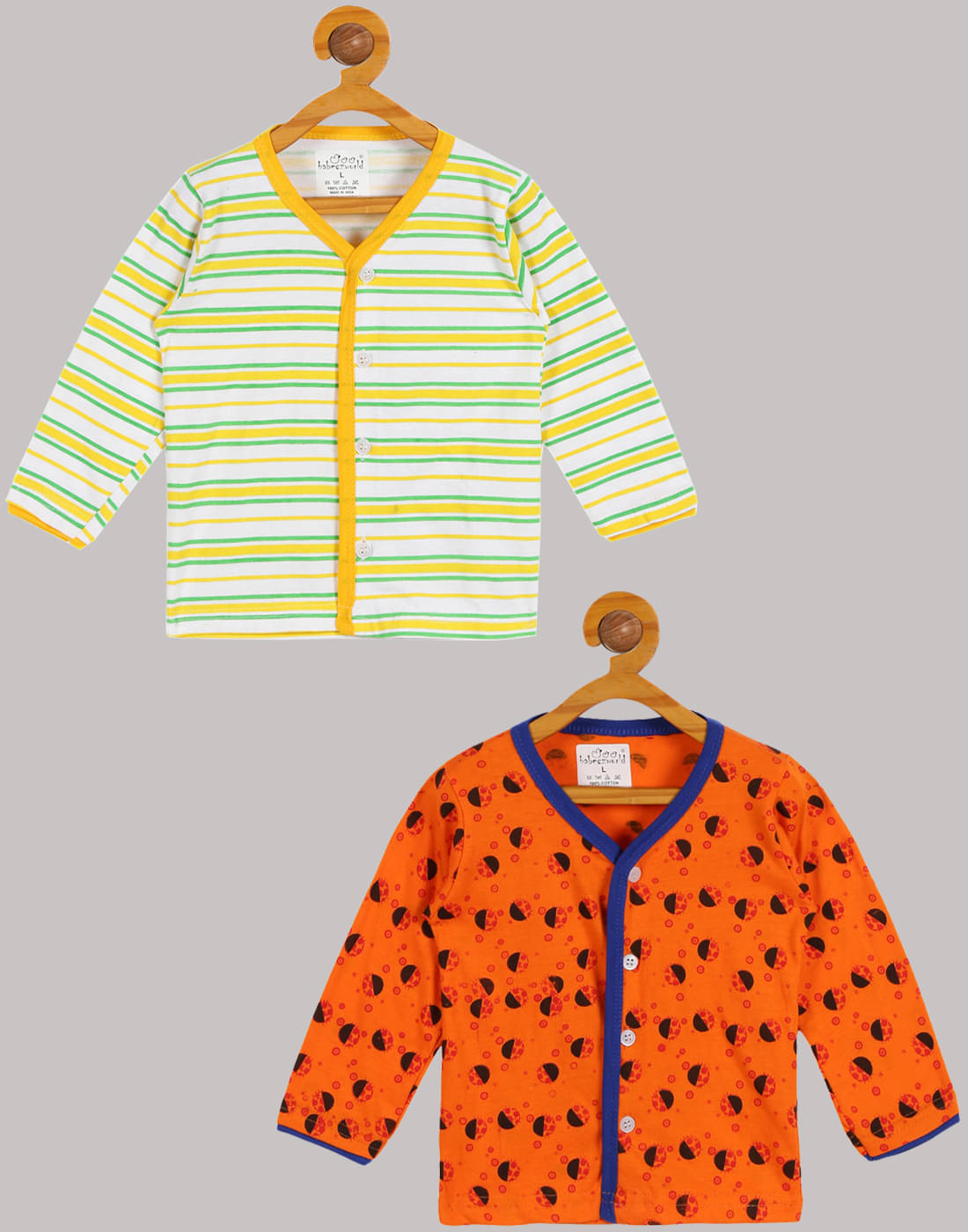     			Babeezworld Pack of 2 Baby Boys Cotton T-Shirt ( Multi )