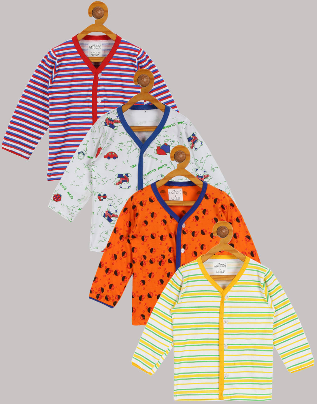     			Babeezworld Pack of 4 Baby Boys Cotton T-Shirt ( Multi )