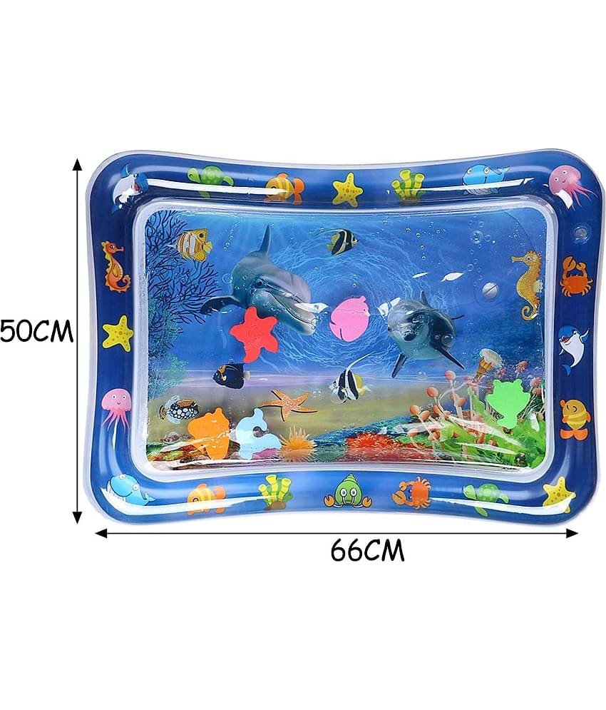 Baby Kids Water Play Mat Toys Inflatable Tummy Time Leakproof Water Play Mat & Toddlers Perfect Fun Activity Inflatable Mat, Activity Play Center Indoor and Outdoor,for Baby,Pack of 1,Blue