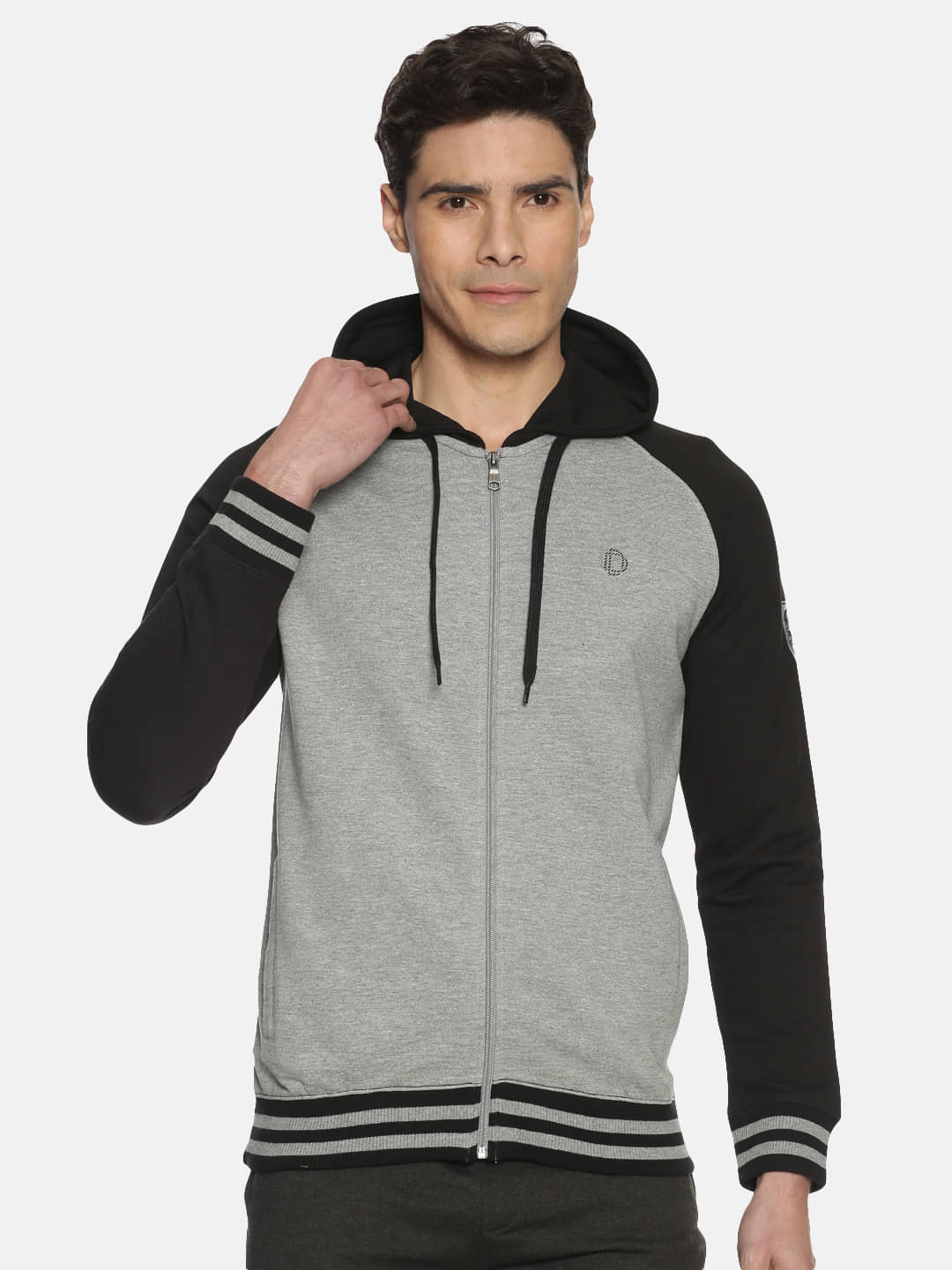 Dollar Cotton Blend Hooded Men's Sweatshirt - Black ( Pack of 1 )